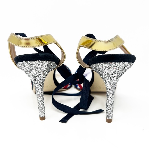 SOLD! J.CREW Elsie Geometric Bow Ankle Tie Pumps Made in Italy - Picture 7 of 12